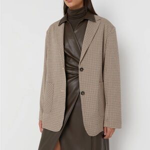 Oak + fort oversized plaid blazer szS NWT